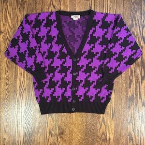 Vintage 80s Knit Cardigan Sweater